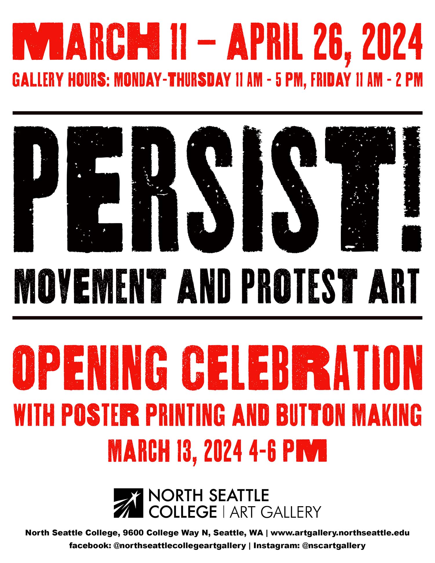 "Persist! Movement and Protest Art” 